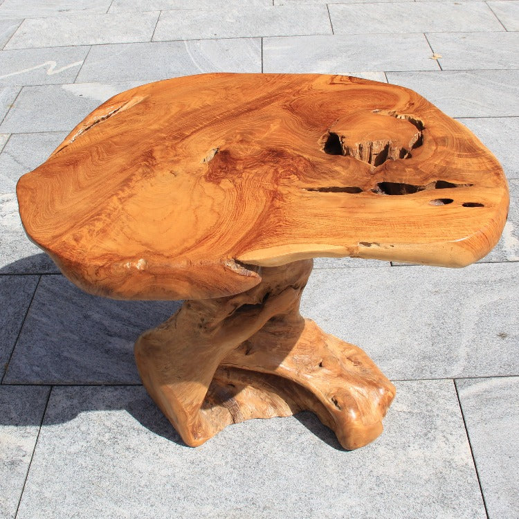 Couchtisch Hoher, Kaffeetisch höhe 64cm, rund Couchtisch, Klein Wurzel