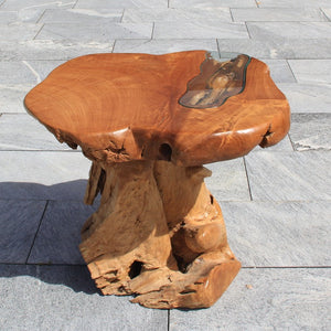 Klein Couchtisch, kleiner Holztisch, kleines Teak Holz Tisch 73cm