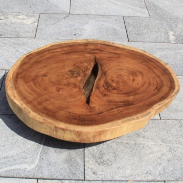 Couchtisch kaufen  | Couchtisch massivholz  | Holzscheibe  93X75cm