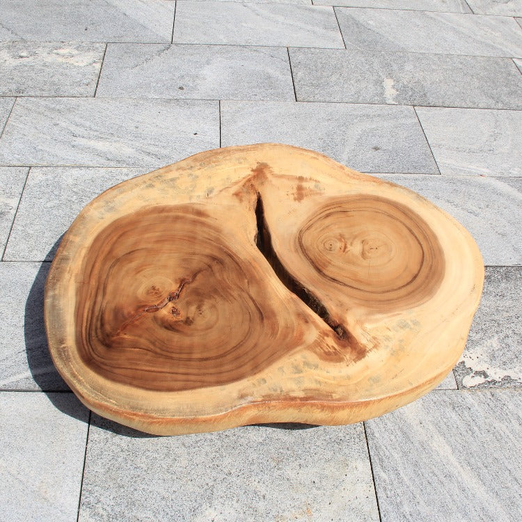 Couchtisch Baumstamm,  Holztisch Wohnzimmer Baumscheibe 92cm
