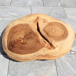ovaler Baumstamm Tisch aus einem stück, Couchtisch Baumscheibe oval