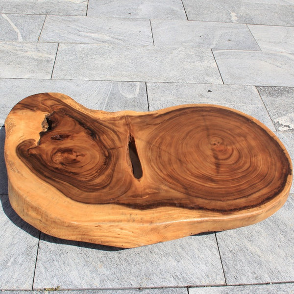 Couchtisch mit Holzstamm, Tisch aus Baumstamm, Baumscheibe Couchtisch 110cm