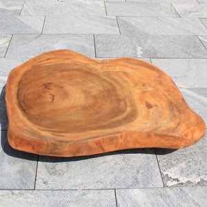 Salontisch hell Holz, Baumstamm Tisch aus einem stück hell Scheibe