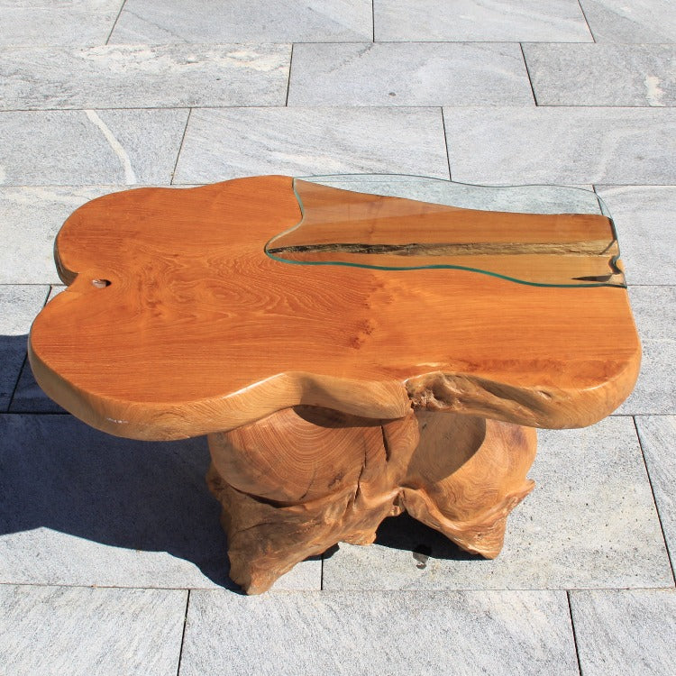 Wurzeltisch günstig, kleiner Couchtisch Baum, kleiner Salontisch 85cm