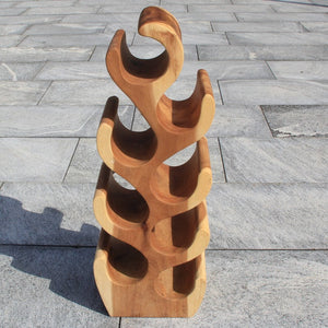 Weinregal Holz | Akazie | für 8  Flaschen | kreativ | Flaschenregal 70cm