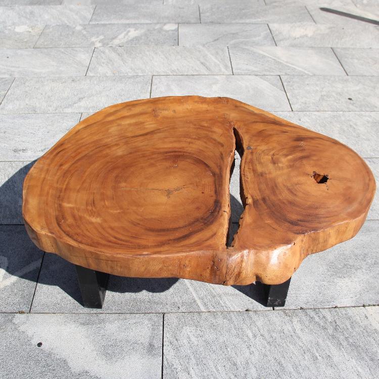 Naturholz Couchtisch, Salontisch aus einem Stück Baumscheibe, Baumstamm