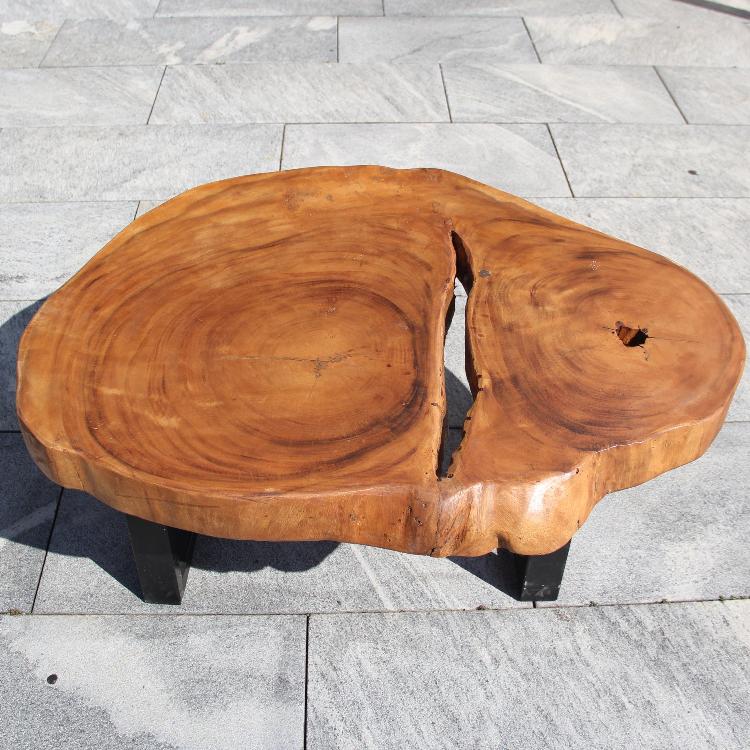 oval Couchtisch Baumstamm, ovaler Baumscheibe Tisch, ovaler Tisch