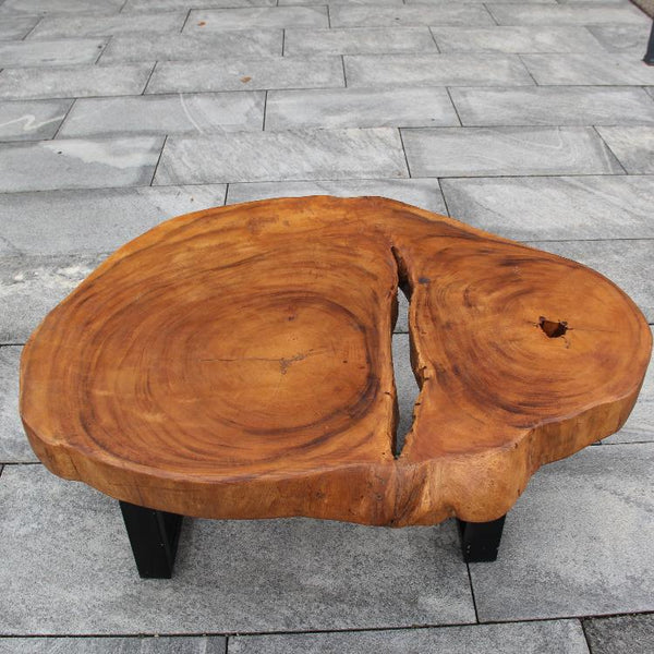 Naturholz Couchtisch, Salontisch aus einem Stück Baumscheibe, Baumstamm