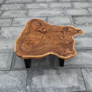 Salontisch Holz, Couchtisch Baumscheibe, Holzstamm Tisch 95cm