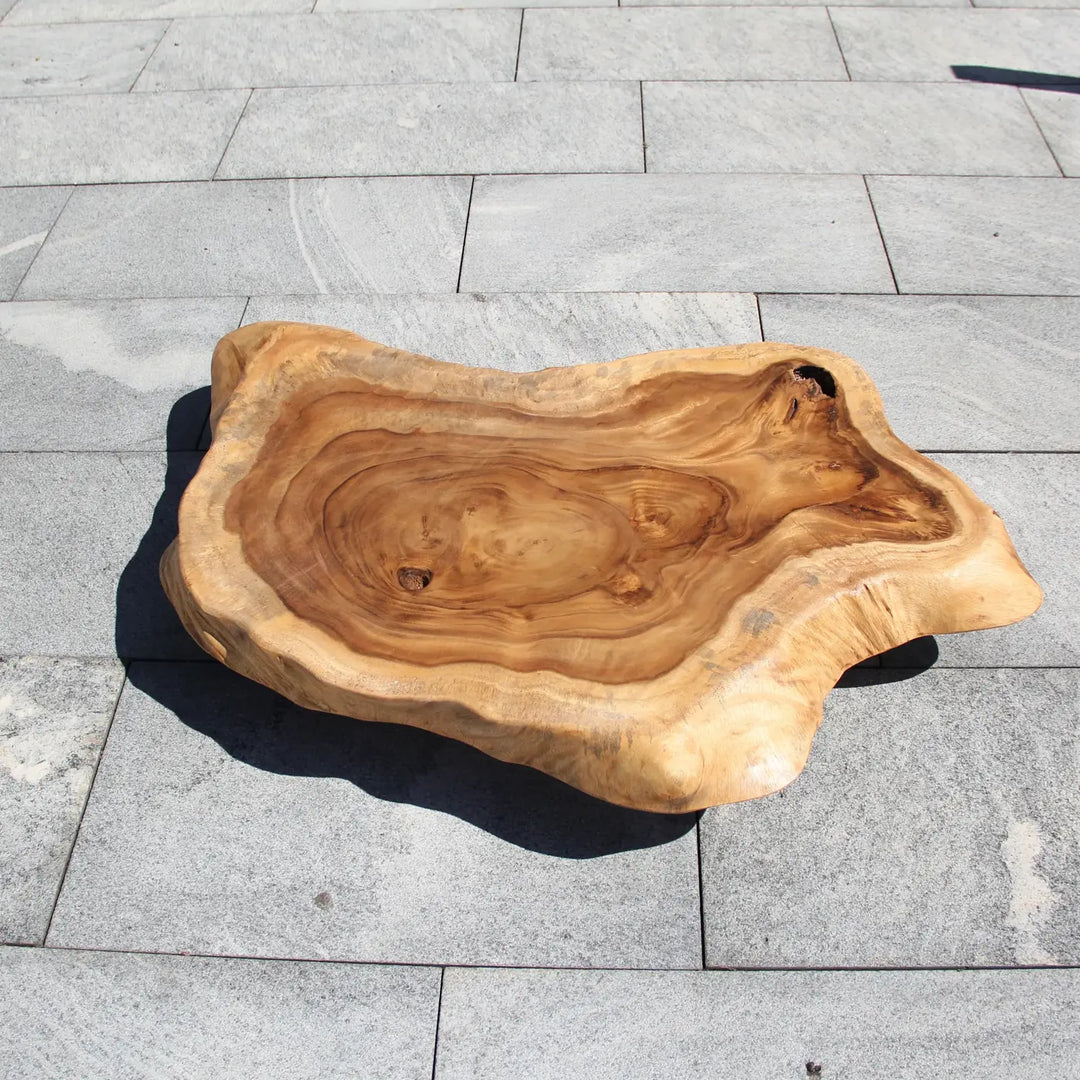 Salontisch hell, Baumstammtisch hell, hell Holz Couchtisch, Holztisch