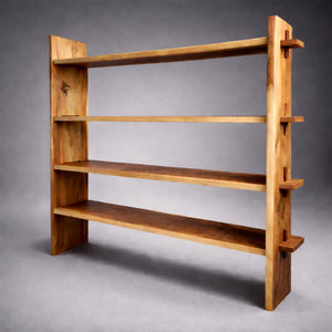 Massivholz Ladenregal aus Teakholz 2 m für Boutique in Zürich
Teakholz-Regal 2 m aus massiven Baumscheiben-Böden (200 × 40 × 200 cm), stabiles Präsentationsregal für Schuhe, Deko, Wein oder Ordner in Concept Stores, Boutiquen, Praxen, Büros oder großzügigen Wohnräumen in der Schweiz