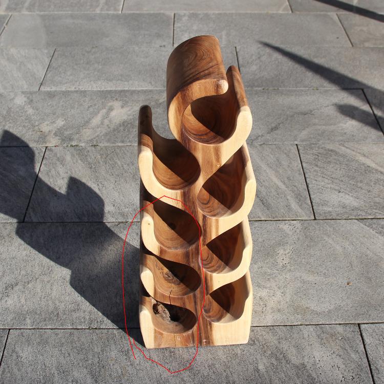 Weingestell, Weinregal Holz, Weinständer, Weinflaschen Halter 70cm