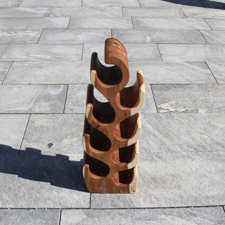 Weingestell, Weinregal Holz, Weinständer, Weinflaschen Halter 70cm 203-1