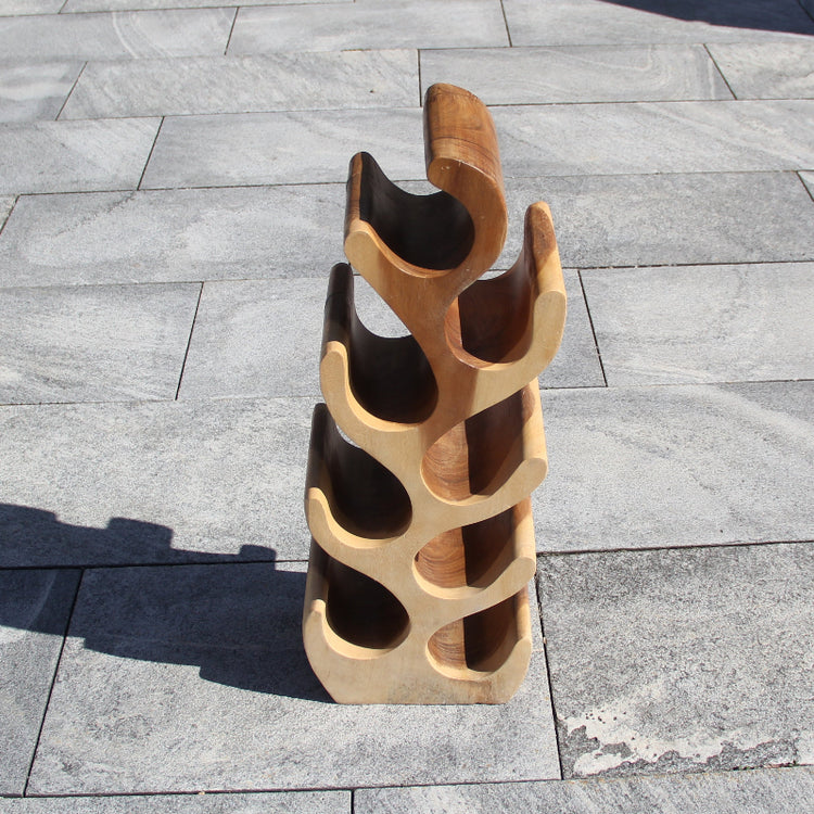 Weingestell, Weinregal Holz, Weinständer, Weinflaschen Halter 70cm 205-1