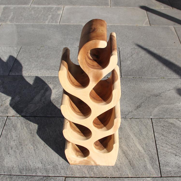 Weingestell, Weinregal Holz, Weinständer, Weinflaschen Halter 70cm