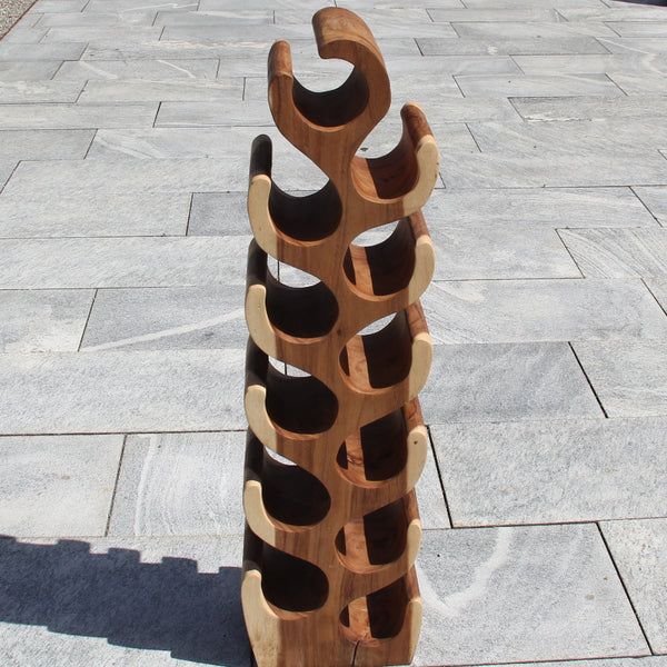 Weinhalter Holz, 12 Flaschen, Weinhalter Baumstamm, Holzstamm kaufen