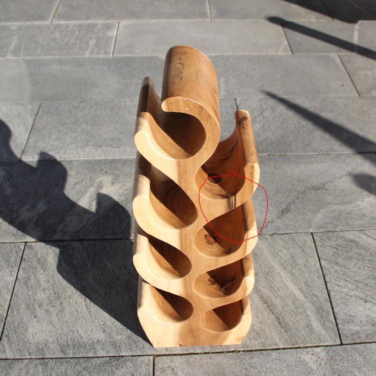 Weinständer Holz, Weinständer 70cm, klein Weinständer Baumstamm 2