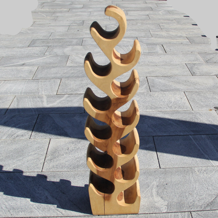 Weinständer aus Holz, kleiner Weinständer, Baumstamm-Design 100cm 100