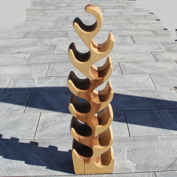Weinständer aus Holz, kleiner Weinständer, Baumstamm-Design 100cm 100