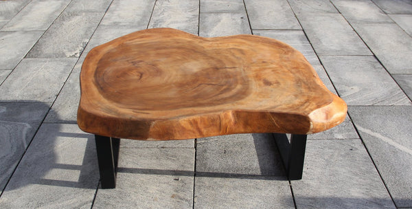 XXL Holztisch, großer Salontisch, Couchtisch aus einem Baumstamm 105cm