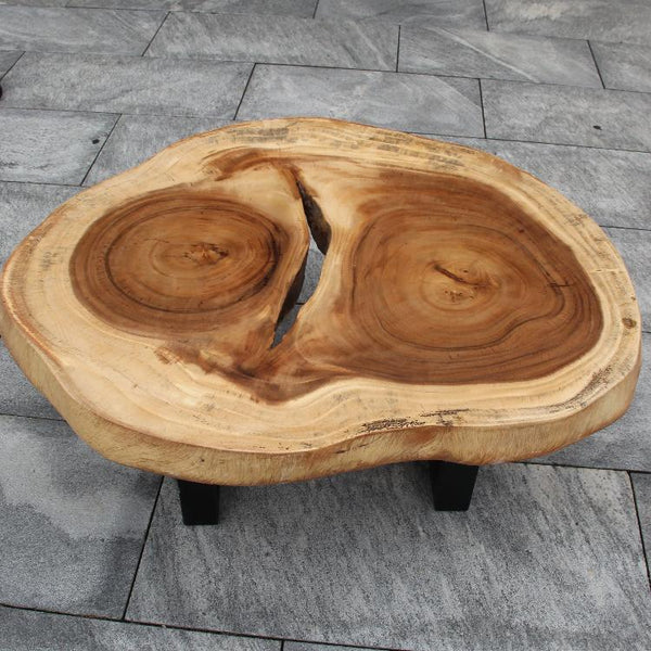 ovaler Baumstamm Tisch aus einem stück, Couchtisch Baumscheibe oval