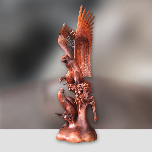 Holz Adler Skulptur | Adler aus Akazie Holz | Holz Figuren, Holz Kunst