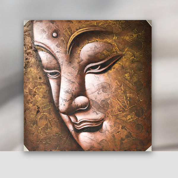 Buddha Bilder | Buddha Leinwandbilder | Wandbilder XXL | Holzrahmen 100X100CM