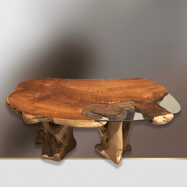 Couchtisch Holz Wurzel, Tisch Wurzel glasplatte, Wurzelstock 117