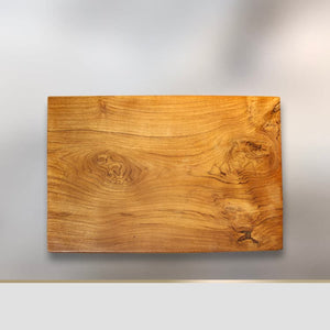 `Buddha Sockel Holz 45x30x6 cm aus massivem Akazienholz, naturbelassener Holzsockel als stabiles Podest für Buddha Figuren, Skulpturen, Vasen oder Pflanzen im Wohn- oder Meditationsraum in der Schweiz`
